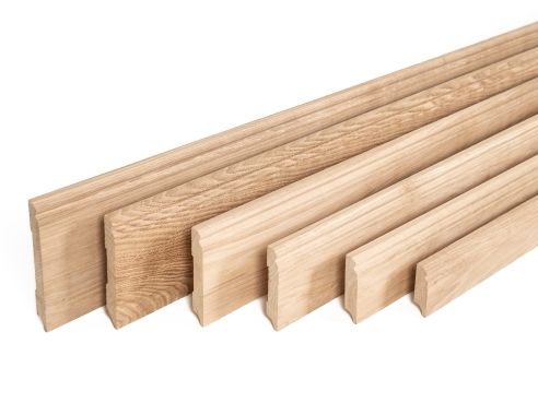 Plinthes Chêne A/B 20x70 non traité 1,5-2,5m Profil Hamburger Altdeutsch Altberliner